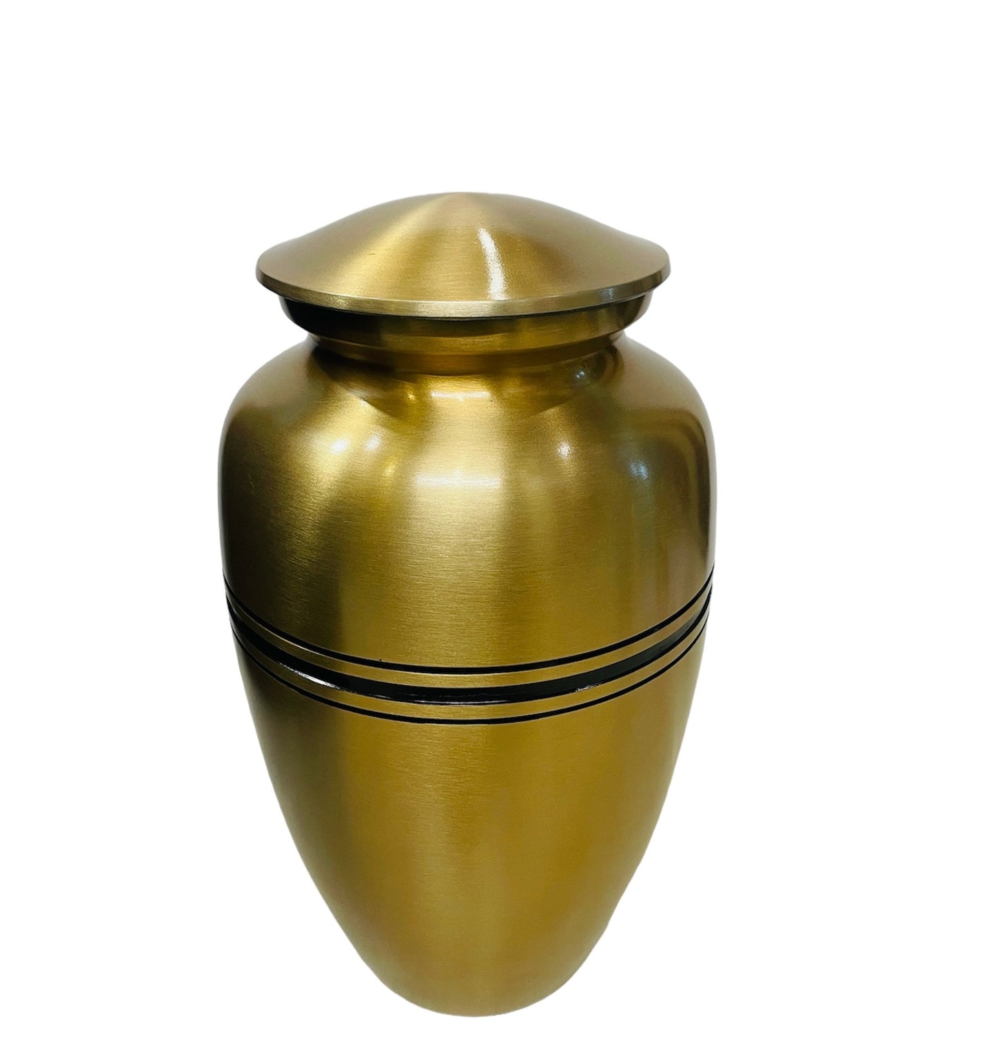 TRIPLE BAND BRASS URN