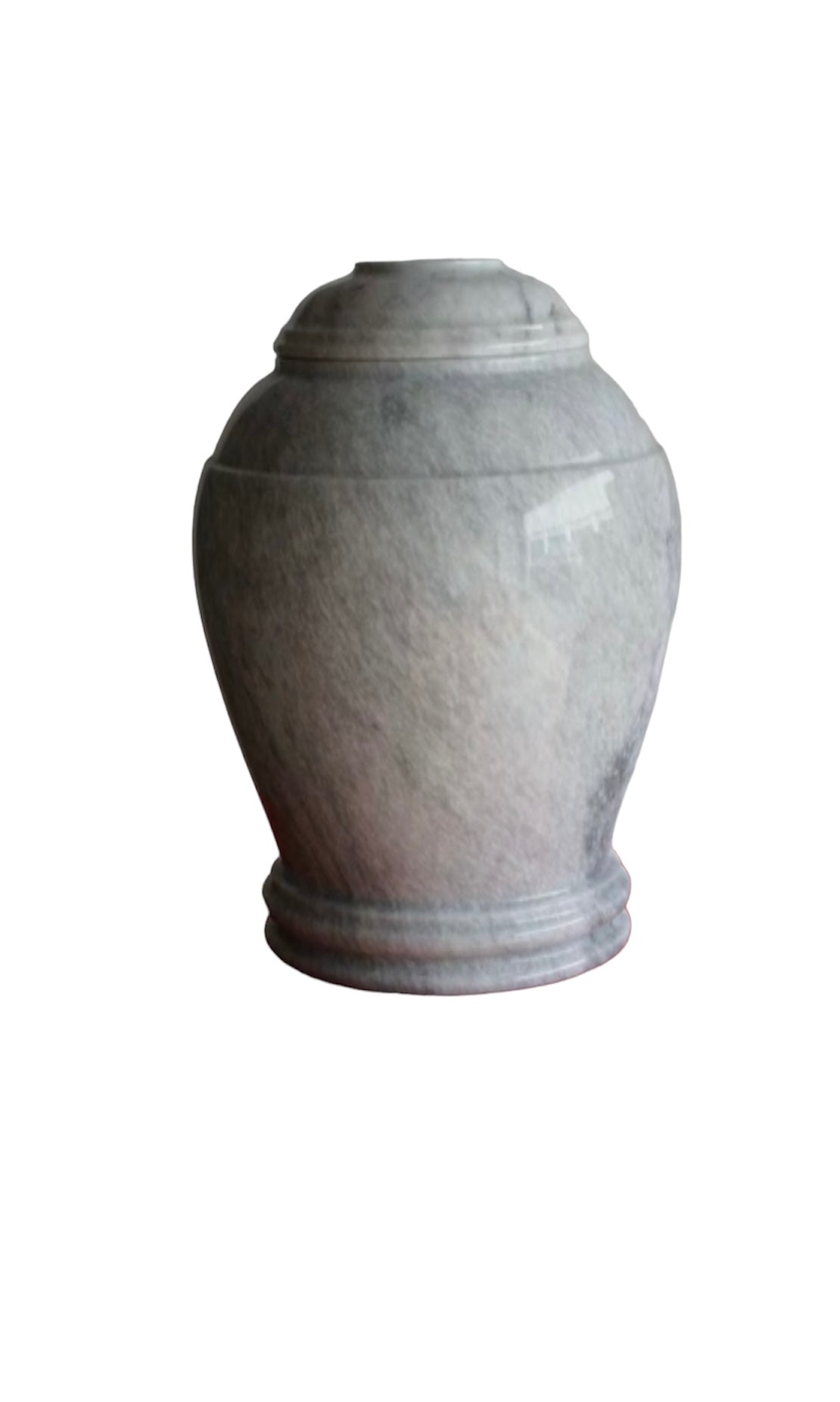 WHITE MARBLE ROUND URN