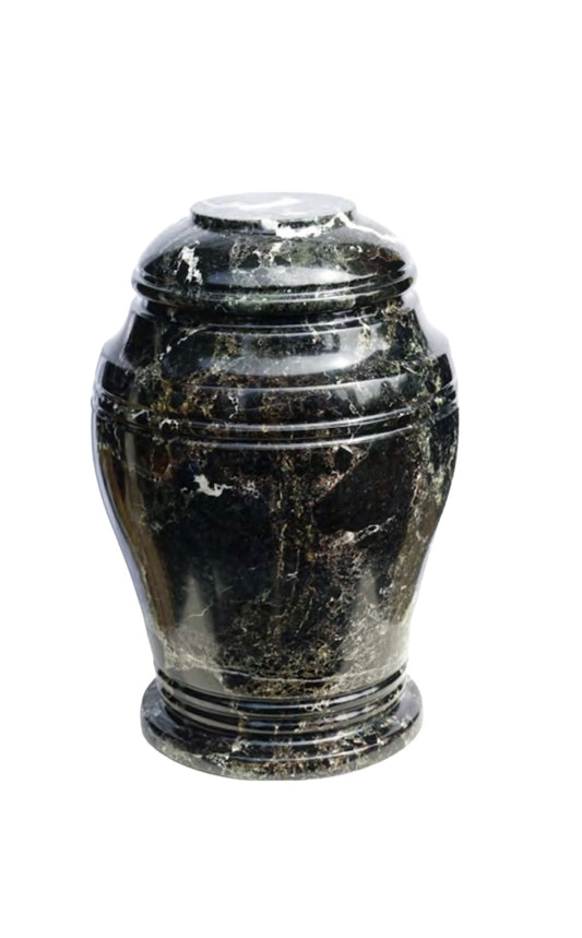 BLACK ROUND URN