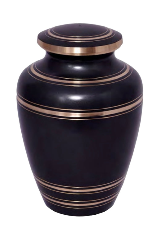 BLACK STRIPES URN