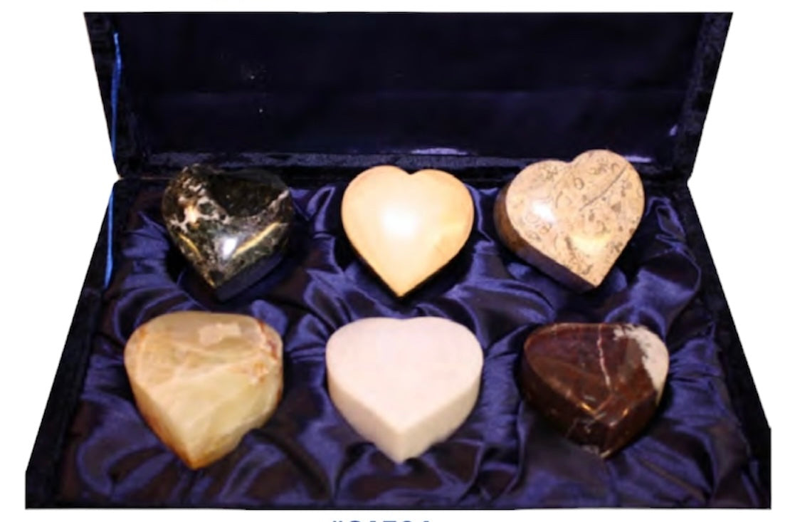 HEART STONE KEEPSAKE SET OF 6